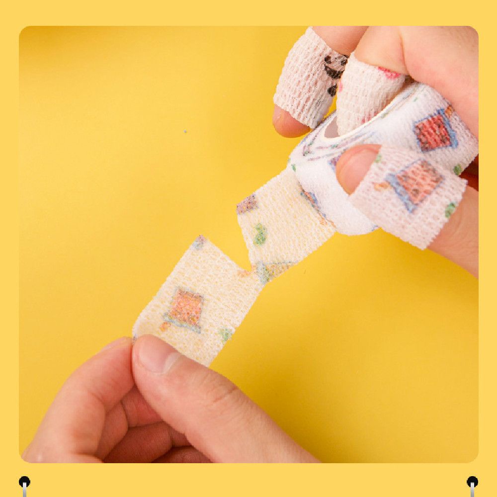 Băng Keo Dán Ngón Tay Chống Mài Mòn Thoáng Khí In Hình Hoạt Hình Dễ Thương Cho Học Sinh