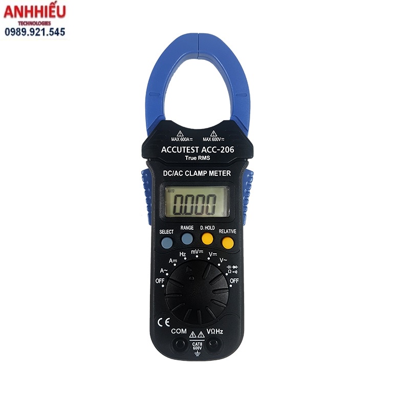 ACC - 206 Ampe Kìm Đo Điện Đo Dòng AC/DC 600A Accutest ACC 206