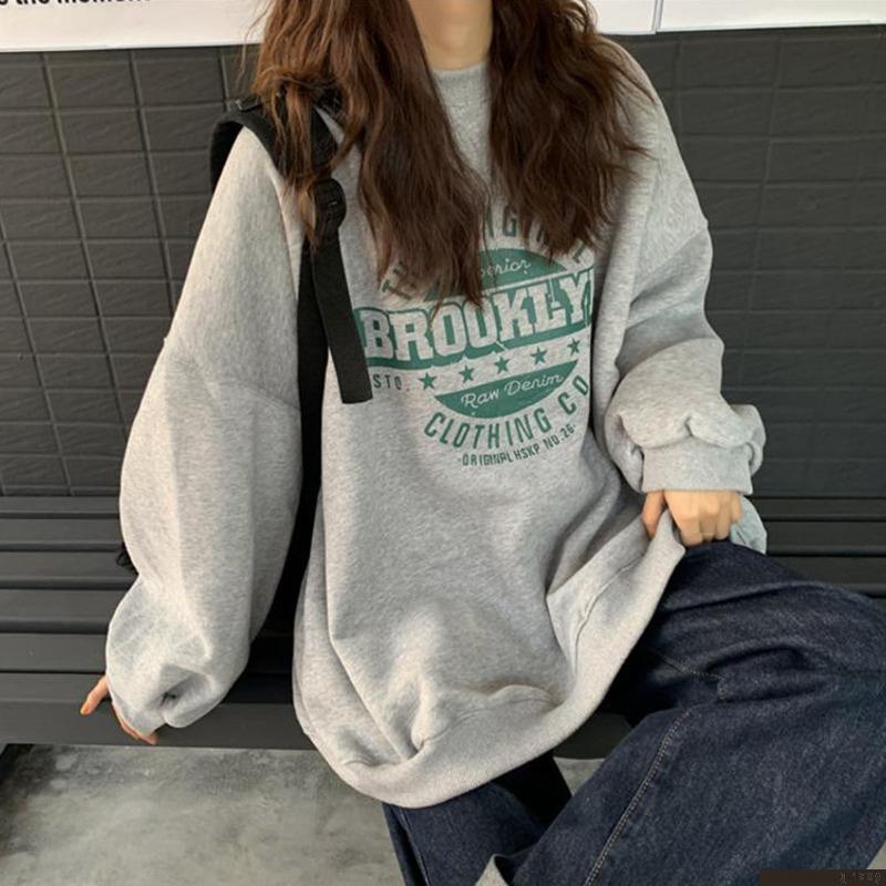 Áo thun nữ tay dài in chữ thời trang Hàn Quốc