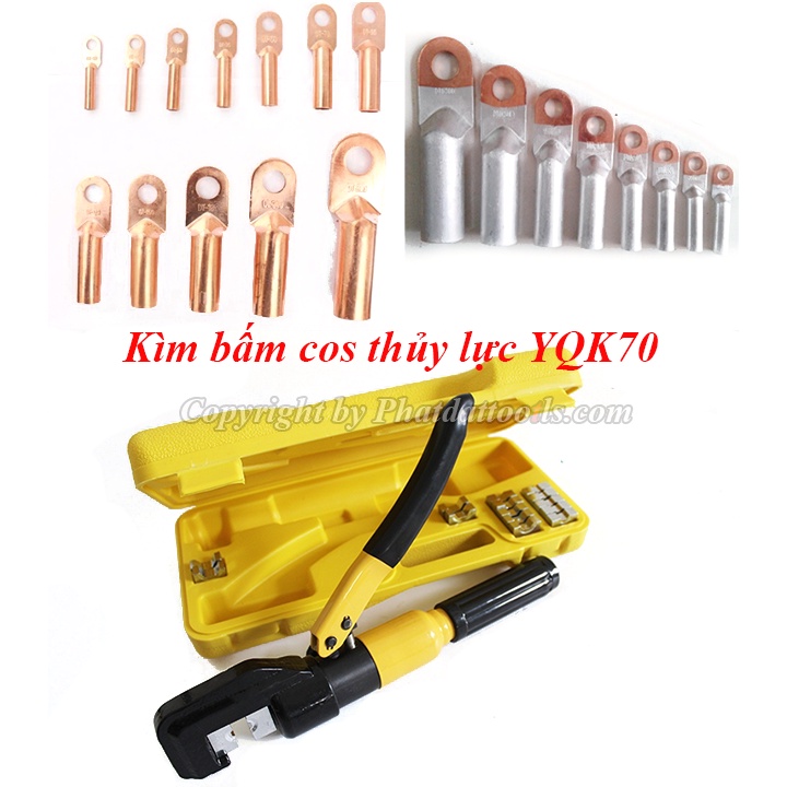 Kìm Ép Cos Thủy Lực YQK70 - Phạm Vi Ép 4-70mm2 - Chuyên Dụng Cho Thợ Điện - Bảo Hành Toàn Quốc 6 Tháng
