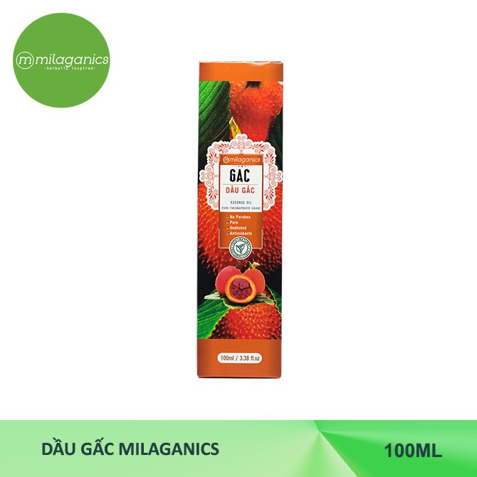 Combo Dầu Massage giảm mỡ 100ml + Dầu dừa Ép lạnh 100ml + Dầu Gấc MILAGANICS 100ml