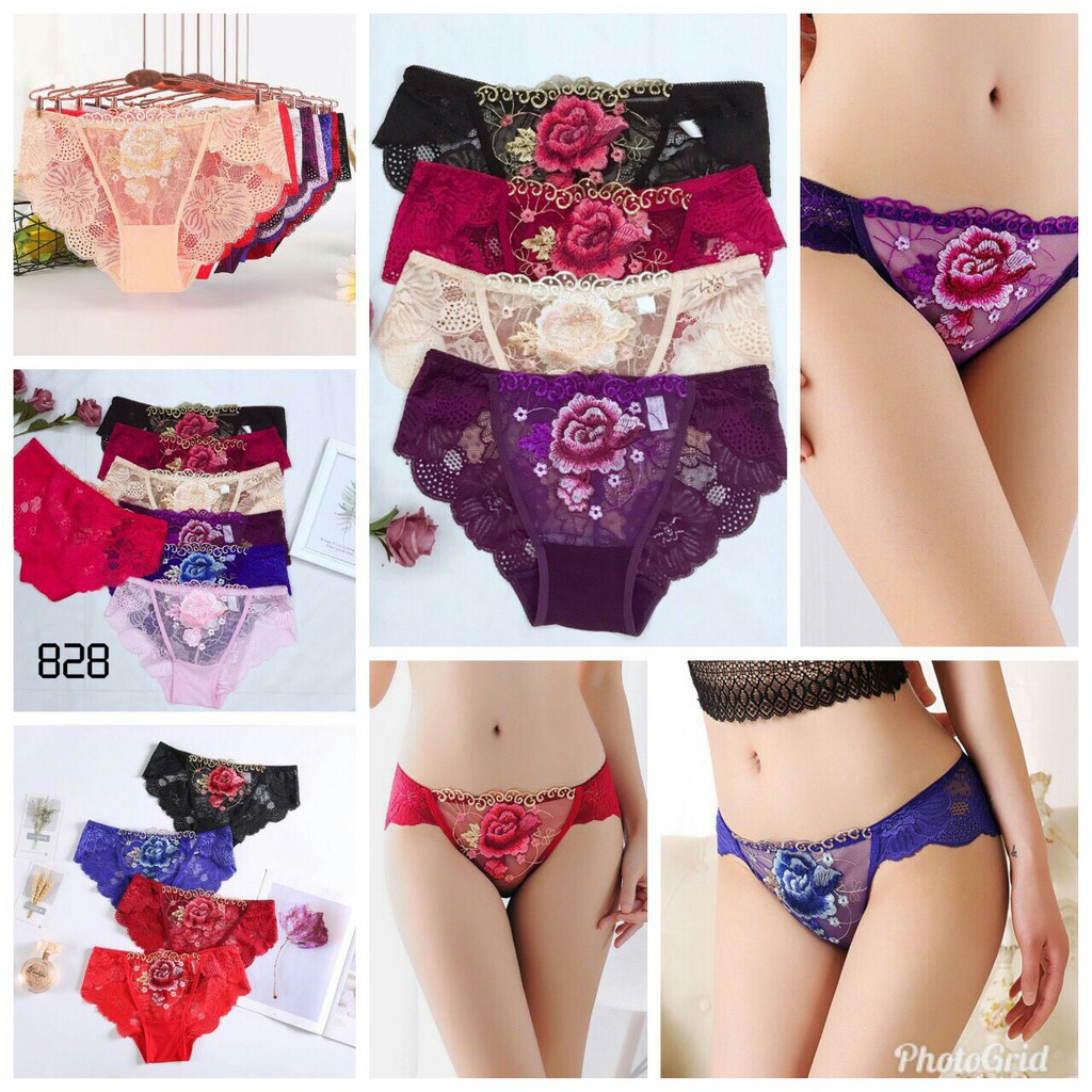 Quần lót ren hoa hồng gợi cảm