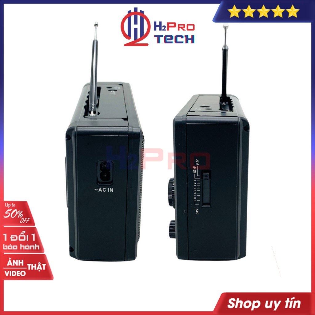 Đài Radio Cho Người Già, Đài Radio Sony SW-999AC FM-MW-SW1-9, Bắt Khoẻ, Có Jack Tai Nghe (Quà 20K 2 Pin Đại)-H2Pro Tech