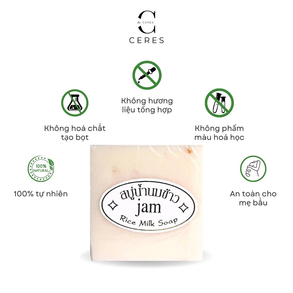 Xà Phòng Cám Gạo Thái Lan - Xà Bông Tẩy Tế Bào Da Chết Jam Rice Milk Soap Trắng Da Giảm Mụn Lưng | BigBuy360 - bigbuy360.vn