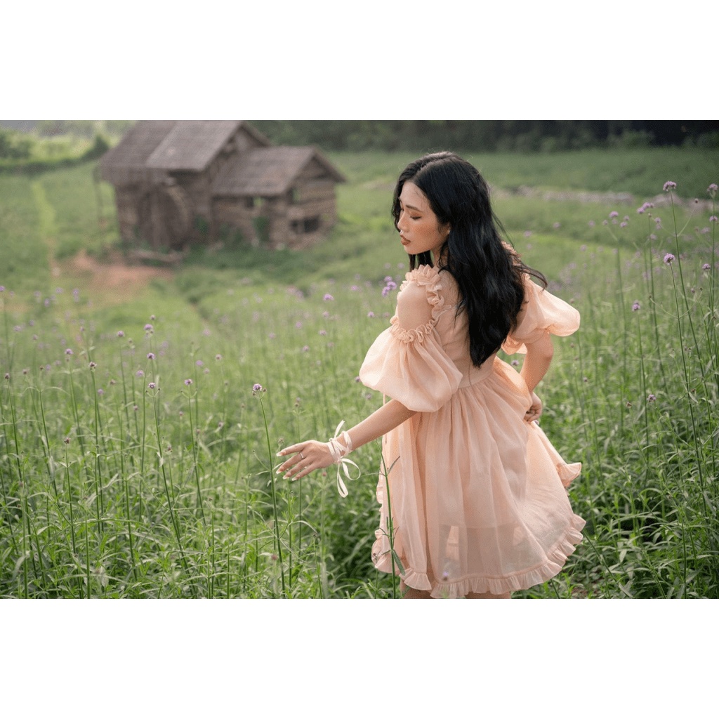 ĐẦM TƠ  SIÊU DỄ THƯƠNG VỚI THIẾT KẾ ĐỘC LẠ UP Shop Valentina