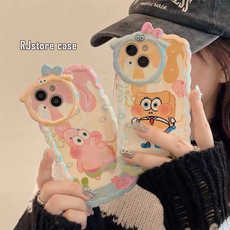 Ốp lưng iphoneỐp Điện Thoại  Họa Tiết Hoạt Hình SpongeBob Vui Nhộn Cho iPhone14 Apple 13 / 12 / 11promax xs / xrDinuo case