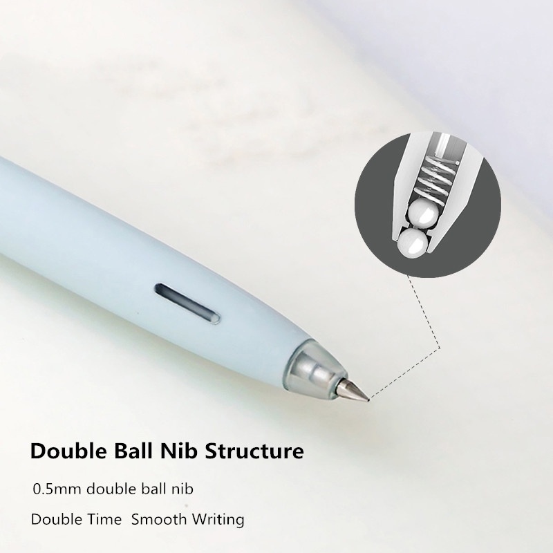 Bút Bi Mực Đen Ngòi 0.5mm Khô Nhanh