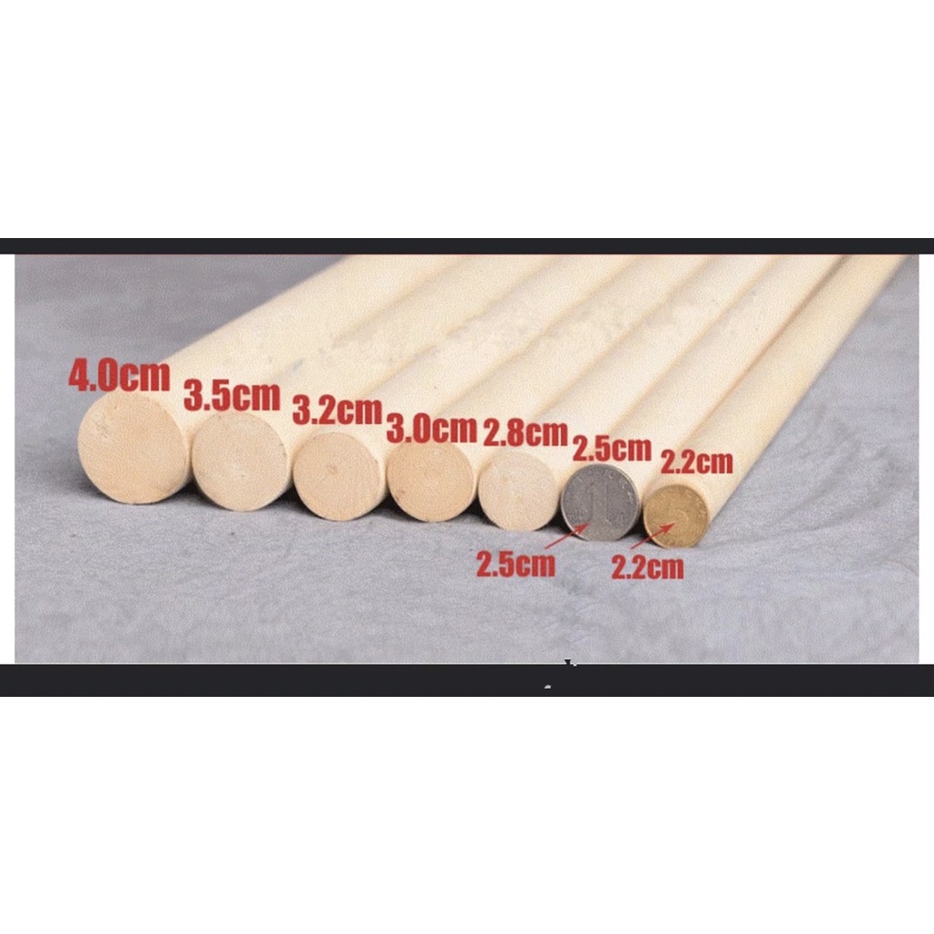 Gậy ARNIS Võ Thuật - Gậy Ngắn Đoạn - Gỗ Bạch Lạp /2,5cm