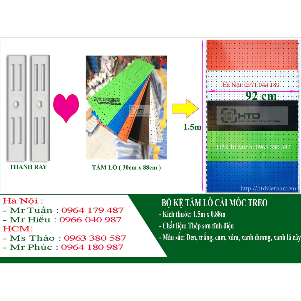 BỘ KỆ TREO PHỤ KIỆN DẠNG TẤM LỖ gồm : 5 TẤM GHÉP LẠI