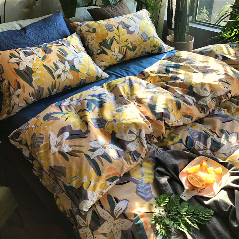 Bộ drap chất liệu cotton satin 60s size theo yêu cầu