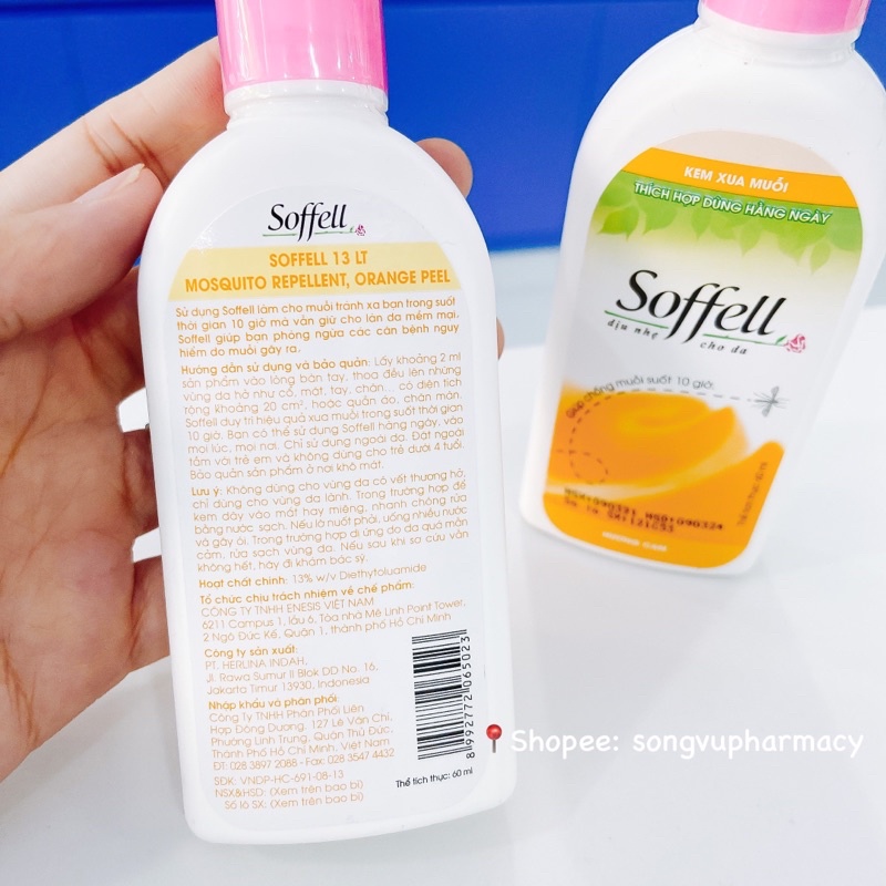 Kem chống muỗi Soffell Hương Hoa & Hương Cam