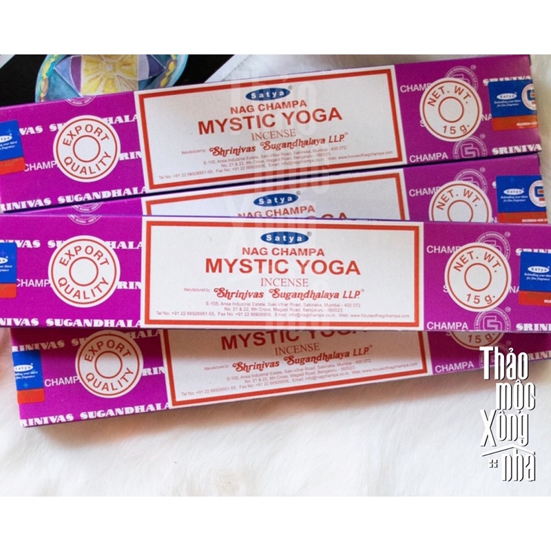 Mystic Yoga SATYA Hương thơm Lý tưởng cho Yoga Thiền - THẢO MỘC XÔNG NHÀ