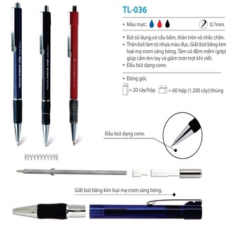 Bút bi Thiên Long cao cấp ngòi nét to 0.7mm_MS:036