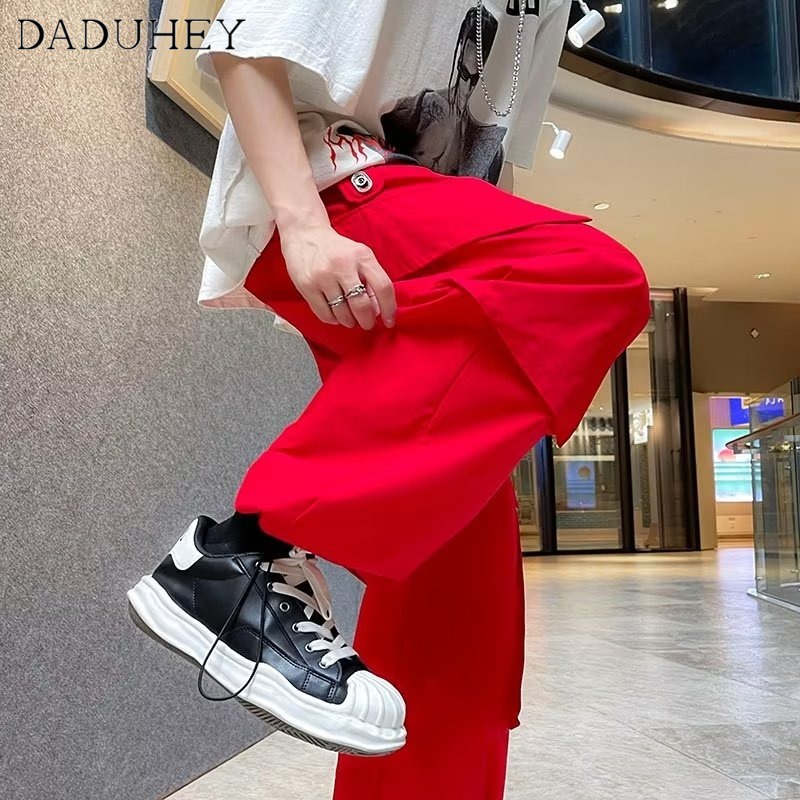 Quần túi hộp nam dáng suông rộng thể thao dễ phối đồ thời trang thường ngày mùa hè phong cách Hồng Kông 2022