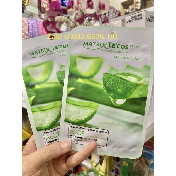 mặt nạ MATRIC nha đam dưỡng trắng da ,mềm mịn da,cân bằng độ ẩm