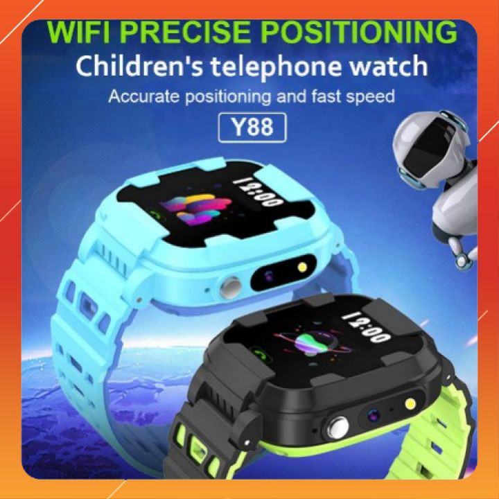 Đồng hồ Thông minh trẻ em⌚ [ HÀNG CHÍNH HÃNG] ⌚ Đồng hồ Y88  định vị GPS nghe gọi Wifi Chống Nước An Toàn Cho Bé