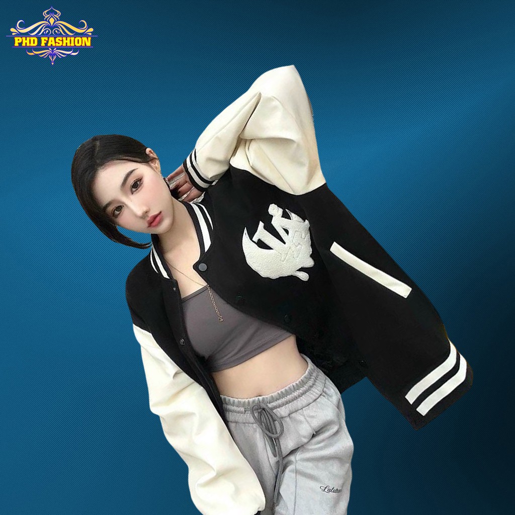 Áo bomber unisex vải dù 2 lớp không bong tróc chất vải mịn giữ ấm tốt (màu đen), cam kết video kèm ảnh thật Phd1 | BigBuy360 - bigbuy360.vn