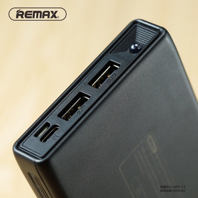 [ Giá siêu rẻ,chính hãng 100% ]  Sạc dự phòng remax rpp-73 dung lượng 20.000mAh có đèn hiển thi pin có đèn pin