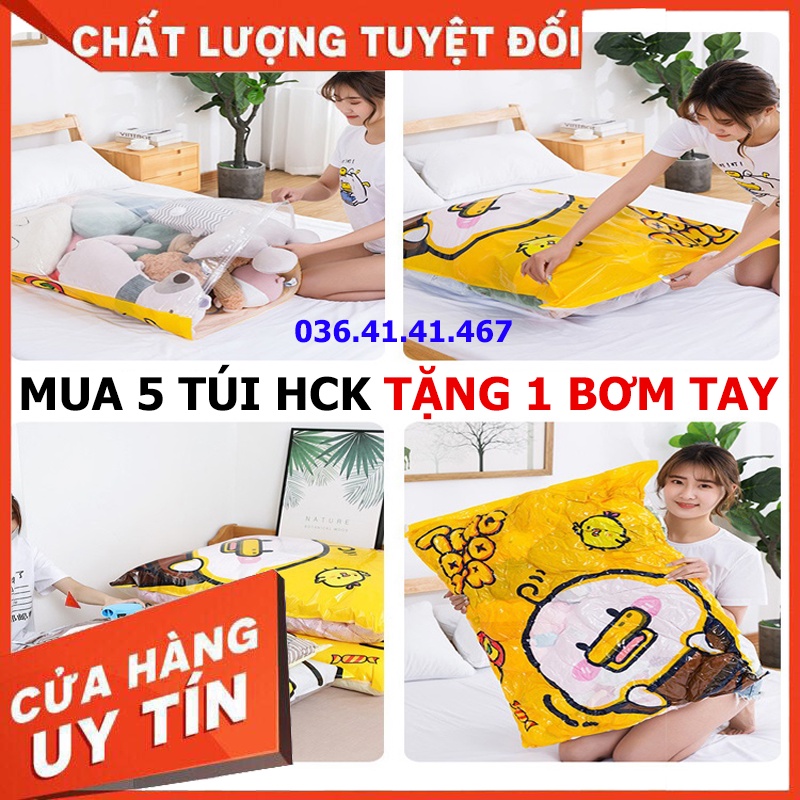Túi hút chân không đựng bảo quản quần áo chăn màn mền giày, vali du lịch