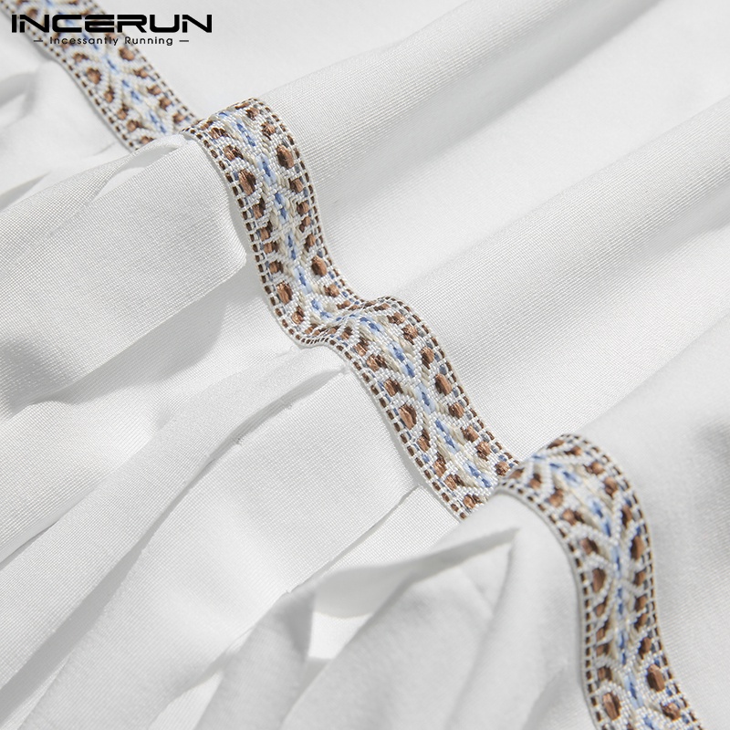 Áo thun ba lỗ INCERUN màu trắng thời trang cho nam