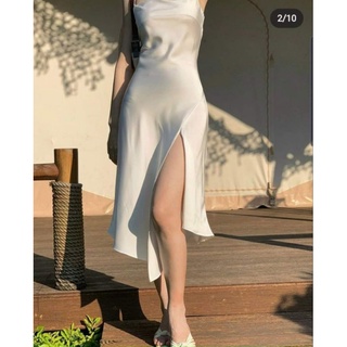 ĐẦM LỤA 2 DÂY XẺ