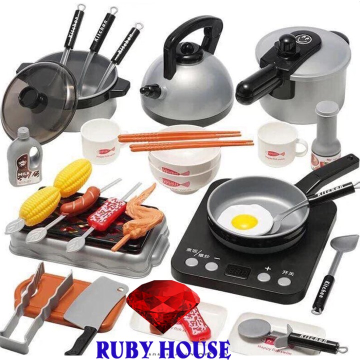 Bộ đồ chơi nấu ăn 36 món mẫu mới 2020 kích cỡ lớn, đồ chơi bé gái-Ruby House