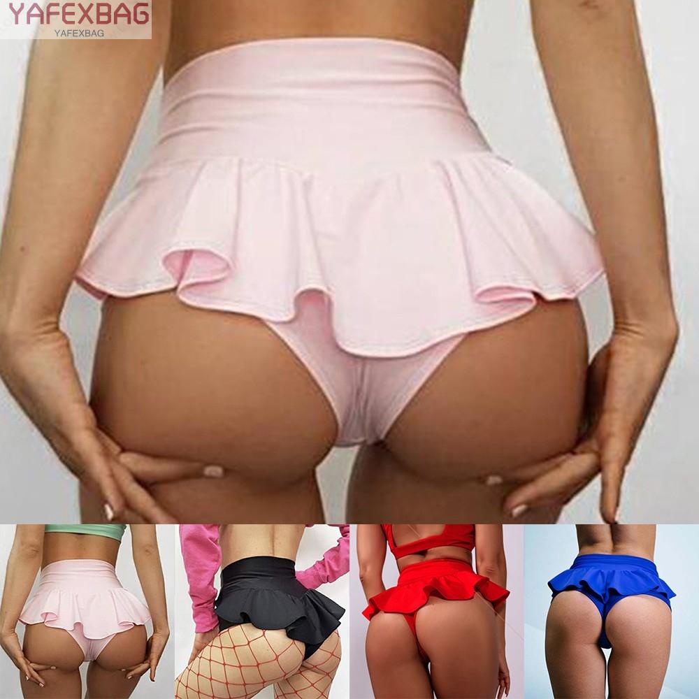 Womens Skort Sexy 1* Sports Briefs Tennis High Waist Hot Pants M-3XL Mini