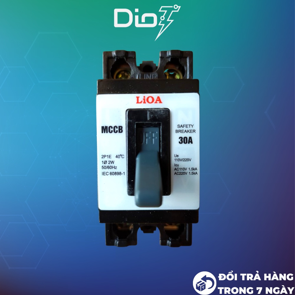 Attomat khối lioa chống giật 1 pha 2 cực