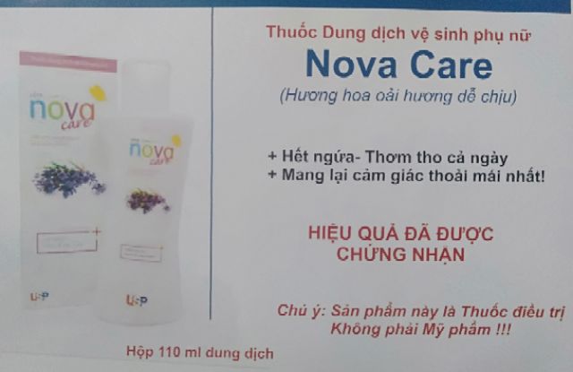 Combo 2 hộp Thuốc Dung dịch vệ sinh phụ nữ Nova care Trị nấm ngứa hôi - Hương hoa oải hương