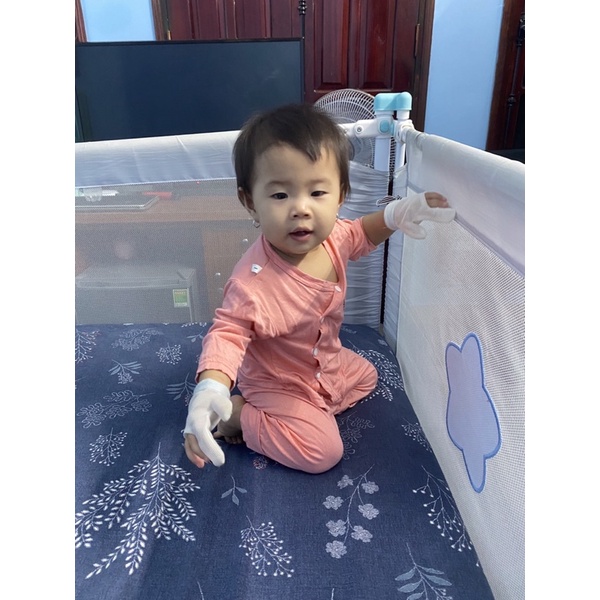 Bộ quần áo dài tay cúc chéo thun lạnh BX BABY mùa đông cho bé