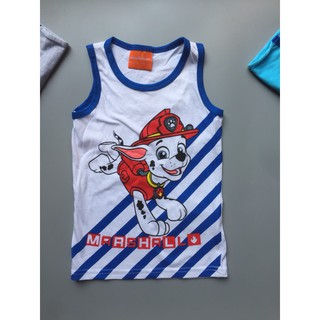 Áo Thun Ba Lỗ Bé Trai Hình Paw Patrol Phối Sọc