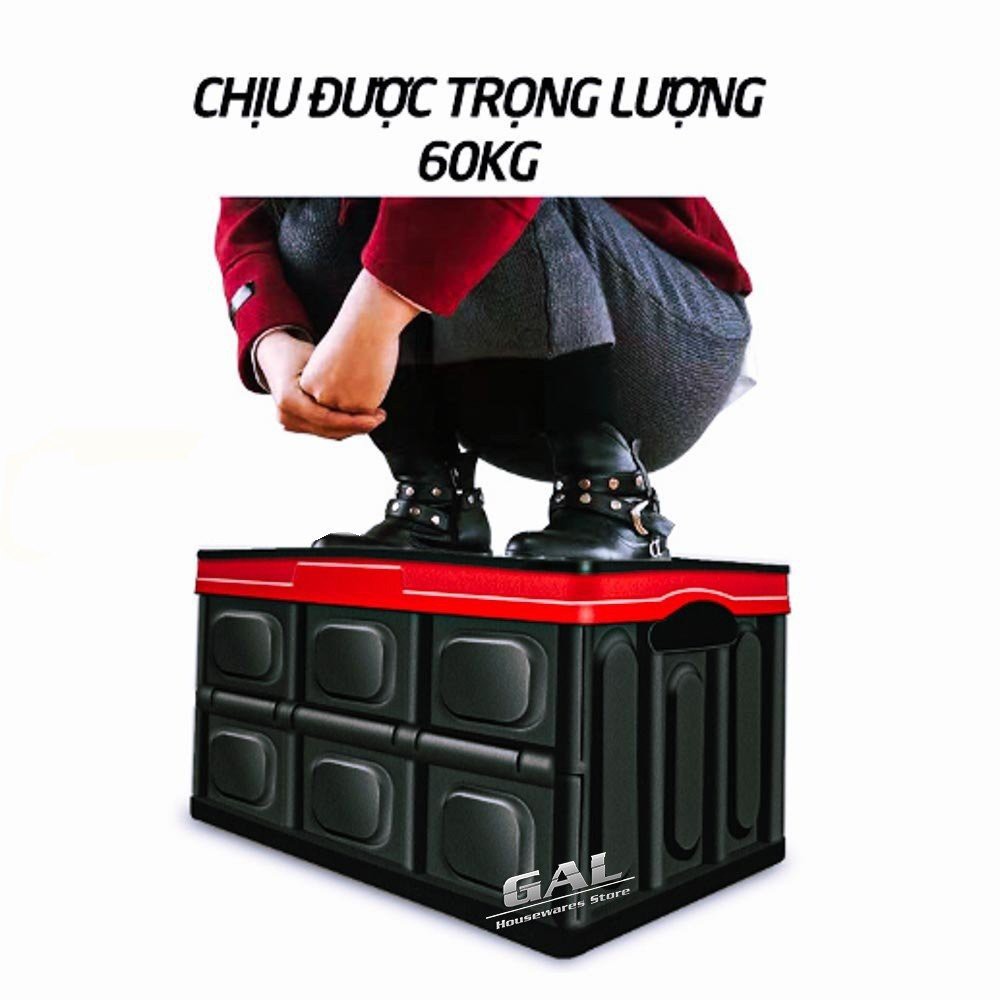 Thùng Nhựa Hộp Đựng Đồ  Để Cốp Xe Có Thể Gấp Gọn 55 Lít