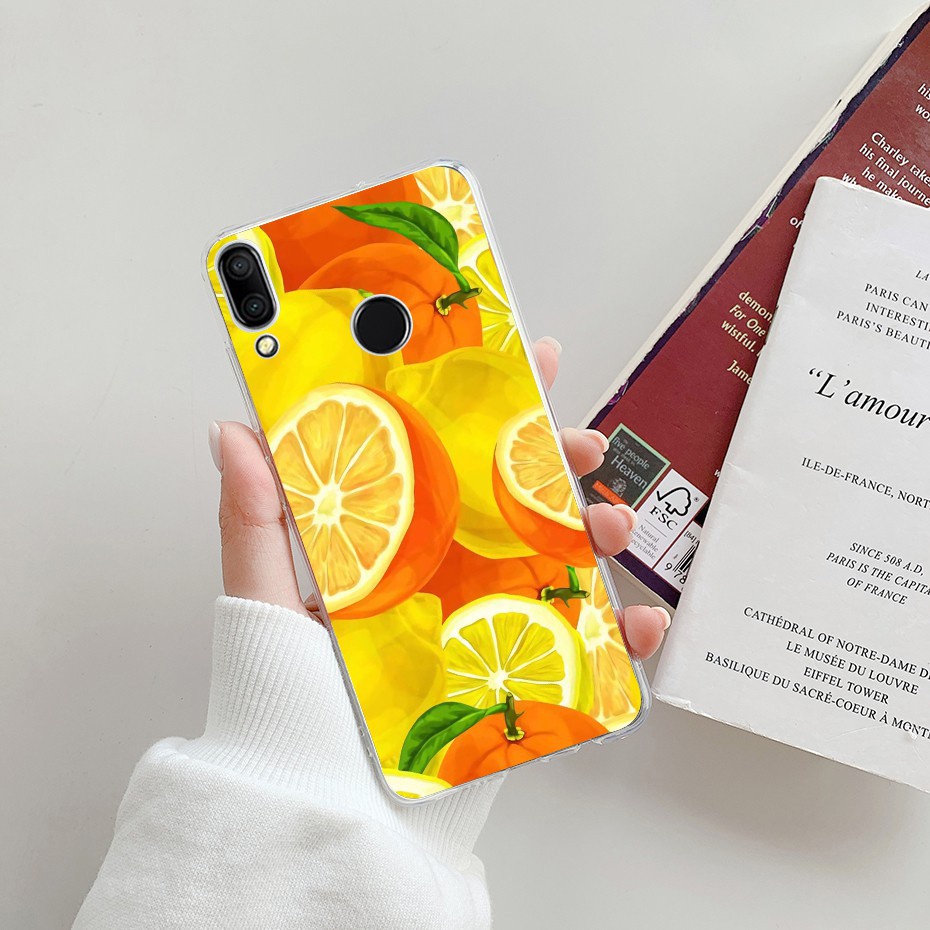 Ốp điện thoại TPU mềm in họa tiết hoạt hình bông hoa xinh xắn cho Huawei Nova 3i 3e