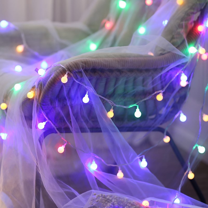 Dây Đèn LED Bóng Tròn 150cm/300cm Trang Trí Đa Dụng