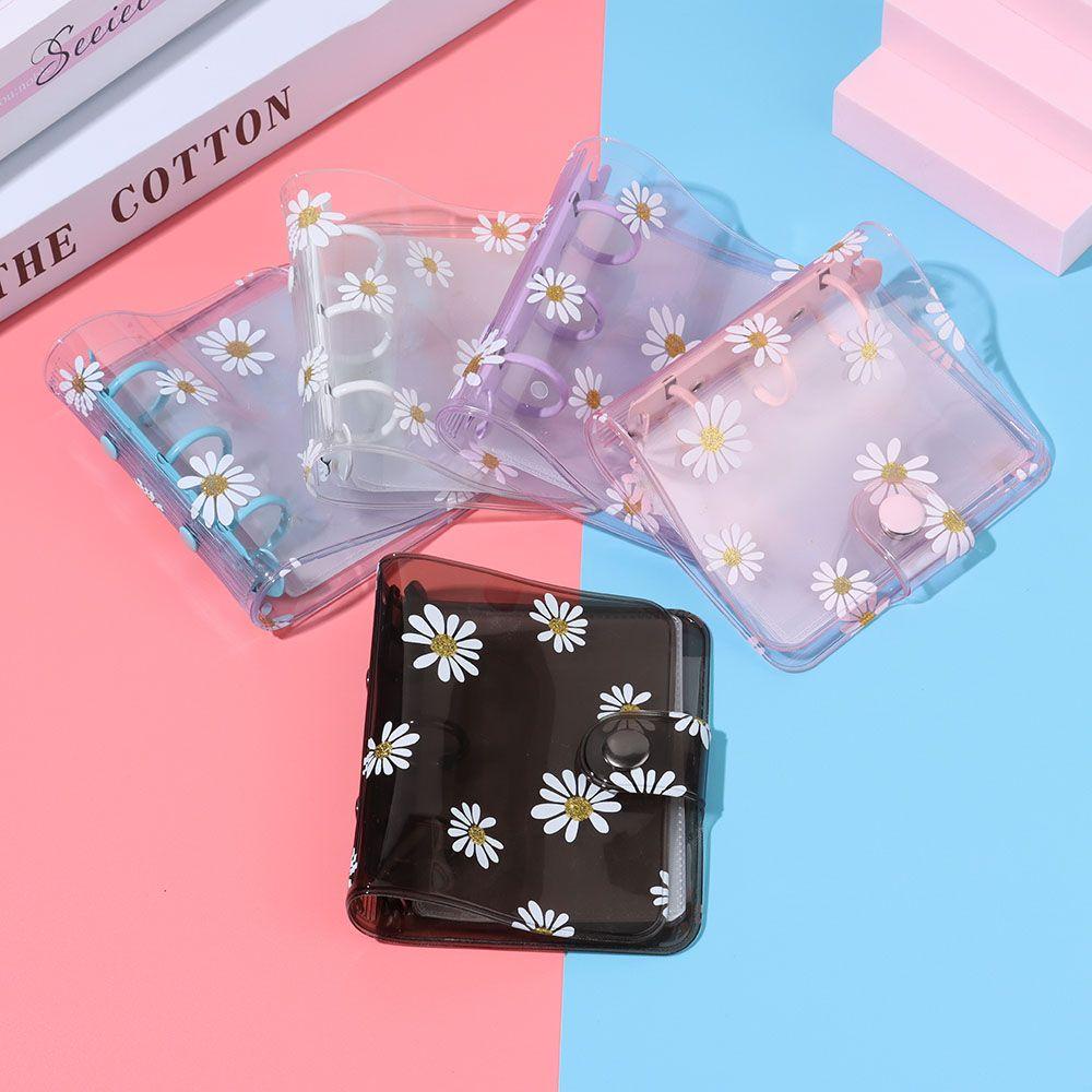 ZAIJIE24 Vỏ Bọc Sổ Tay Nhật Ký Mini In Họa Tiết Hoa Cúc Xinh Xắn