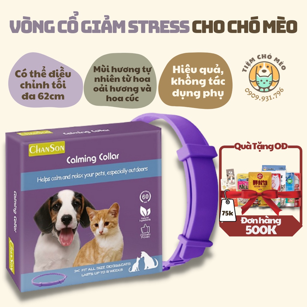 VÒNG CỔ GIẢM STRESS CHO CHÓ MÈO - CHAN SON CALMING COLLAR