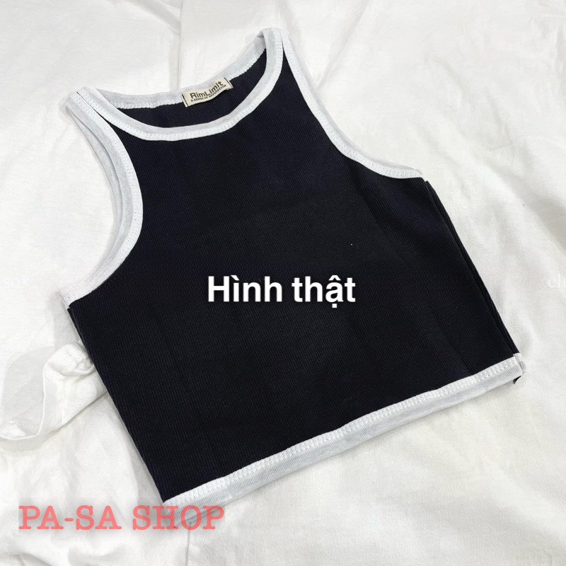 ÁO BA LỖ CROP TOP PHỐI VIỀN BODY