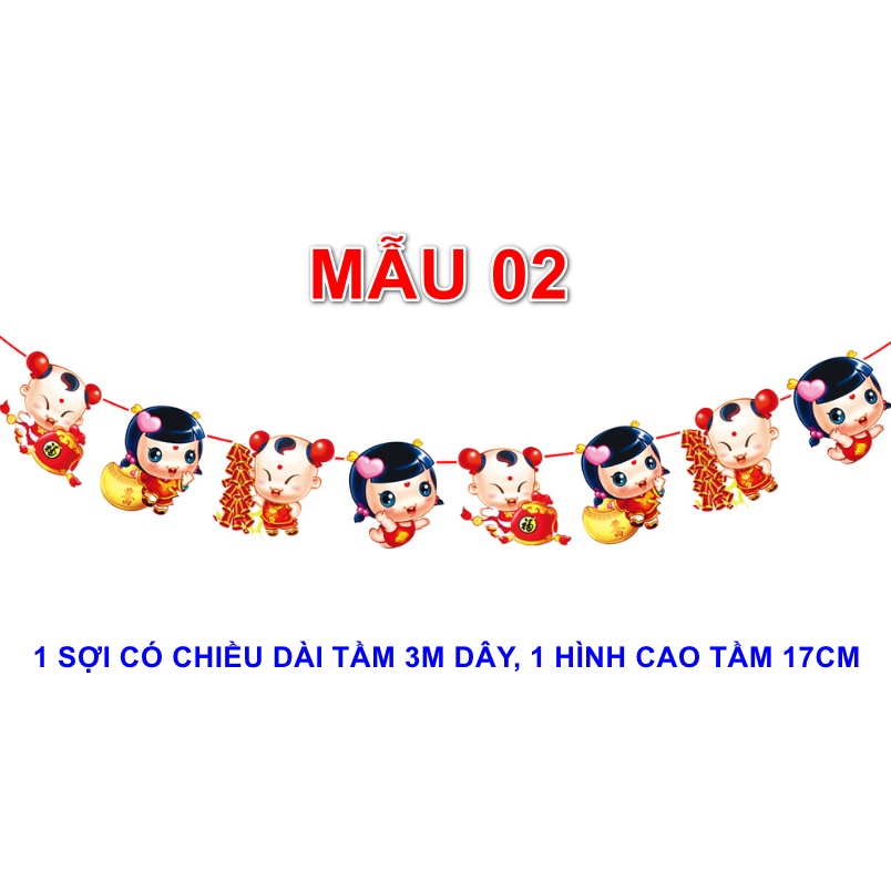 Cờ trang trí tết mẫu 02