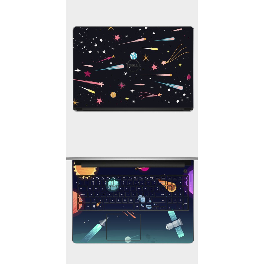 Miếng dán Laptop decal laptop mẫu Galaxy cho Dell Hp Acer Asus Macbook Lenovo Xiaomi Thinkpad in theo yêu cầu