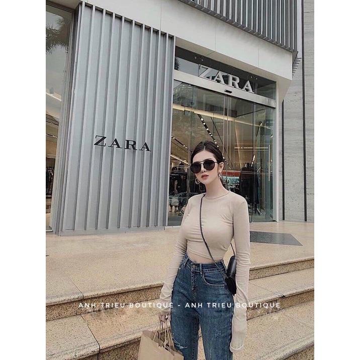 [XEM CLIP] Áo Croptop Nữ Tay Dài Chất Thun QC Siêu Đẹp | BigBuy360 - bigbuy360.vn
