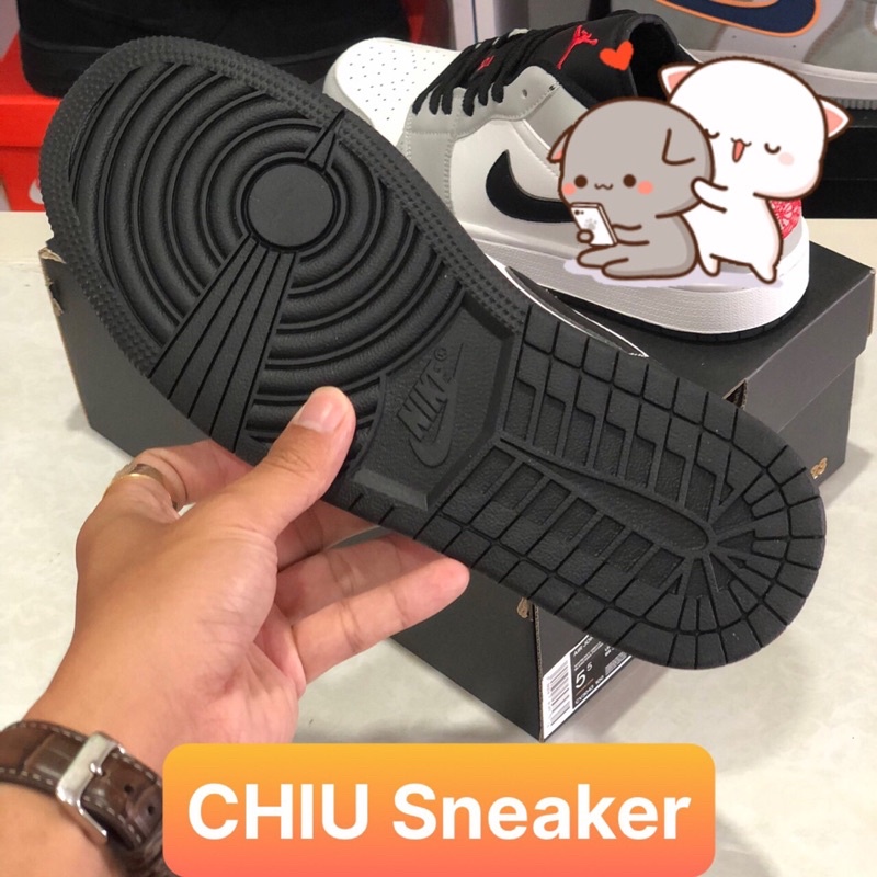 Giày thể thao Jordan 1 cổ thấp xám smoke phiên bản cao cấp giày Sneaker jd1 low smoke grey xám