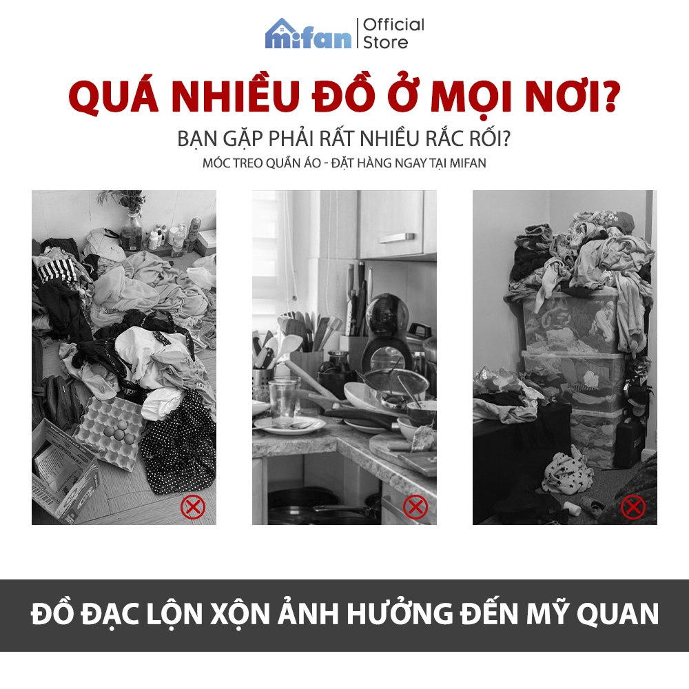 Móc Treo Quần Áo Dán Tường 6 Chấu - Treo Khăn Lau, Đồ Dùng Nhà Bếp, Phòng Tắm Đa Năng MIFAN 2021 - Chịu Lực 15kg | BigBuy360 - bigbuy360.vn