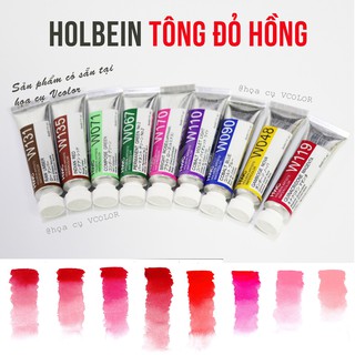 [Rẻ Nhất] Holbein Lẻ Tuýp Lẻ Holbein 5ml - Tông Đỏ Hồng