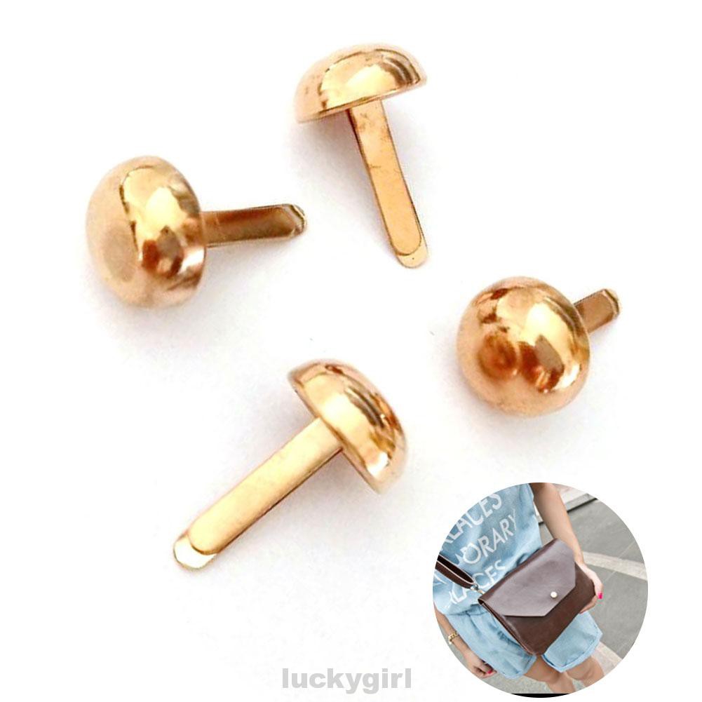 100pcs/pack Decor DIY Accessories Metal Handbag Bottom Protecting Mushroom Shape Feet Stud