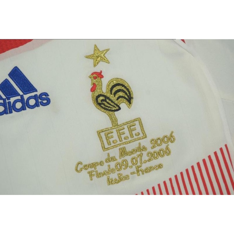 Áo Thun Bóng Đá Màu Trắng Phong Cách Retro Pháp 2006 Cá Tính Cho Nam