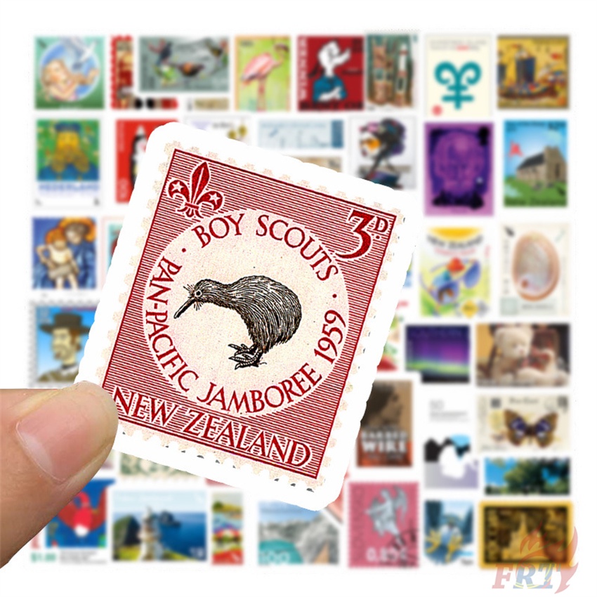 ❉ Retro Travel Stamp Series 02 Stickers ❉ 50Pcs/Set DIY Fashion Waterproof Decals Doodle Stickers