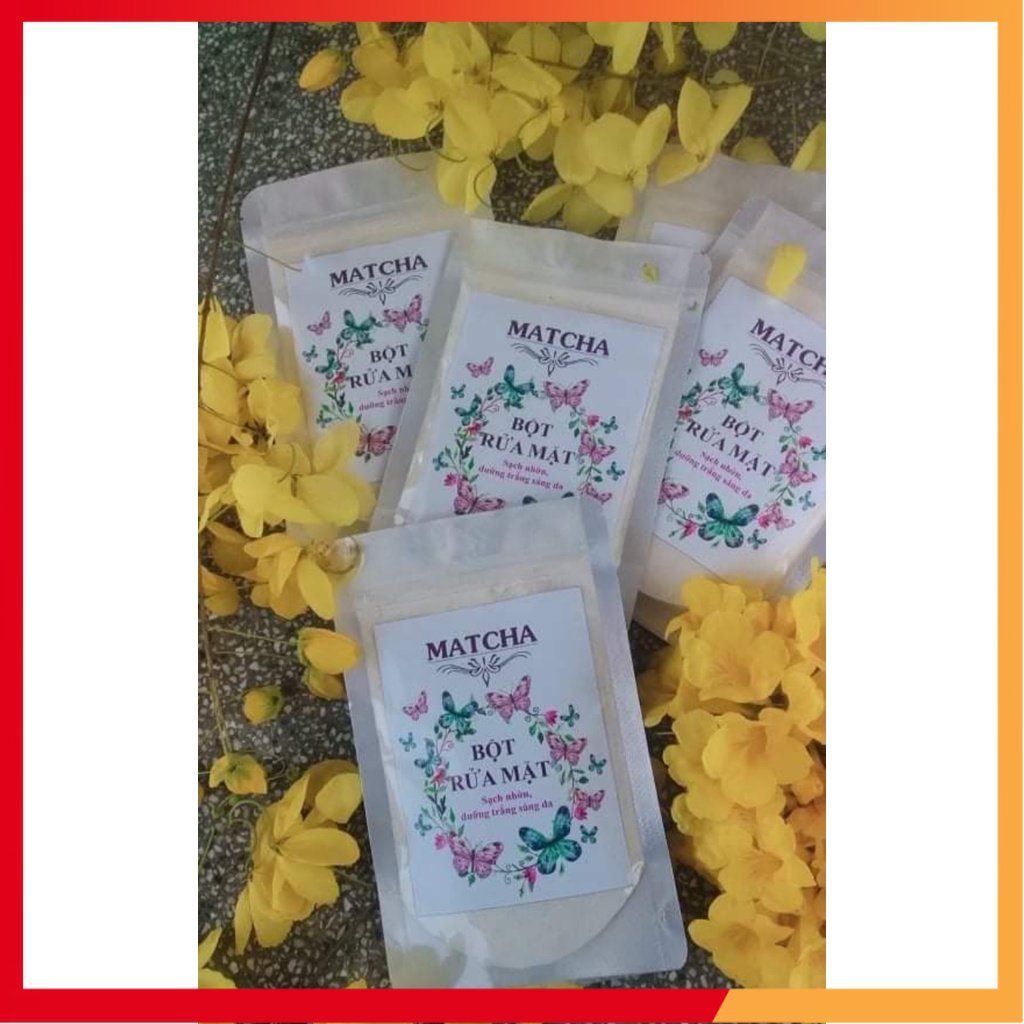 Bột rửa mặt thảo dược Matcha - Sạch, mịn, kiềm dầu, giảm mụn đầu đen elyshop