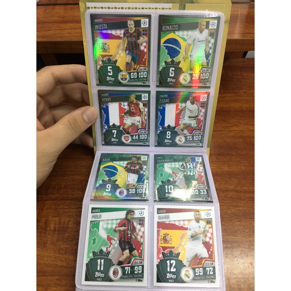 Bộ Sưu Tập 100 Thẻ Cầu Thủ In Album Match Attax 100 2021