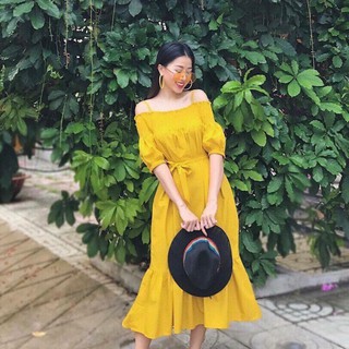 Đầm trễ vai bo 2 dây 60kg-90kg