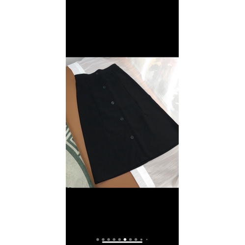 Chân váy dài from A phối nút hot trendy đi học đi chơi đi làm dễ thương